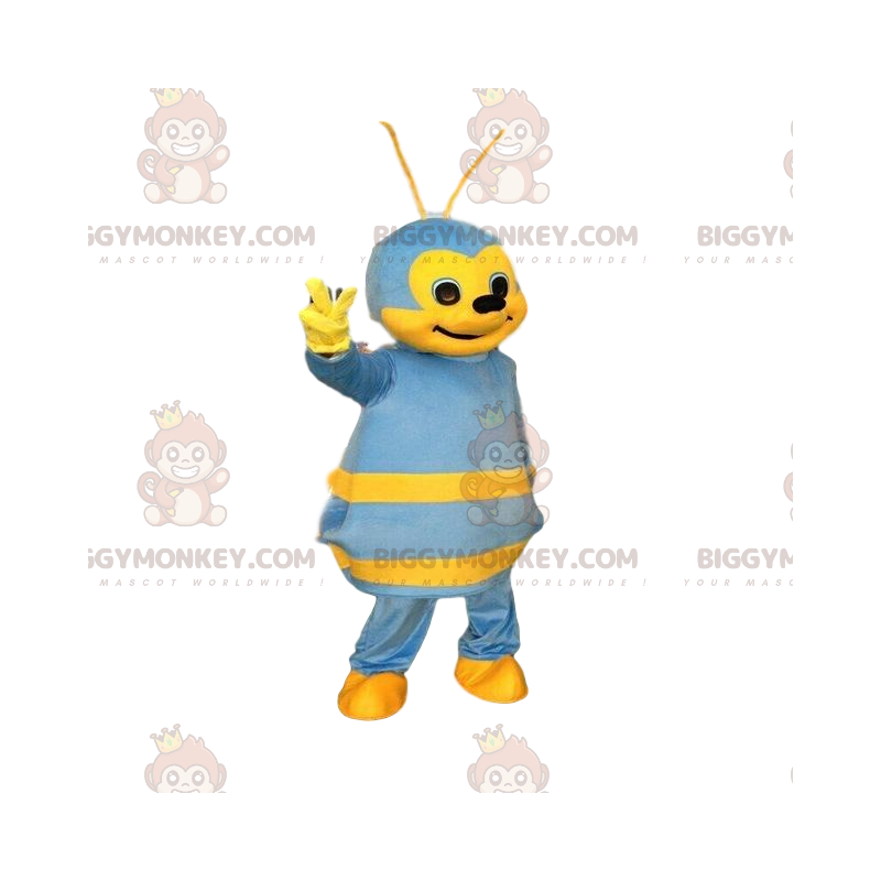 Costume de mascotte BIGGYMONKEY™ d'abeille bleue et jaune