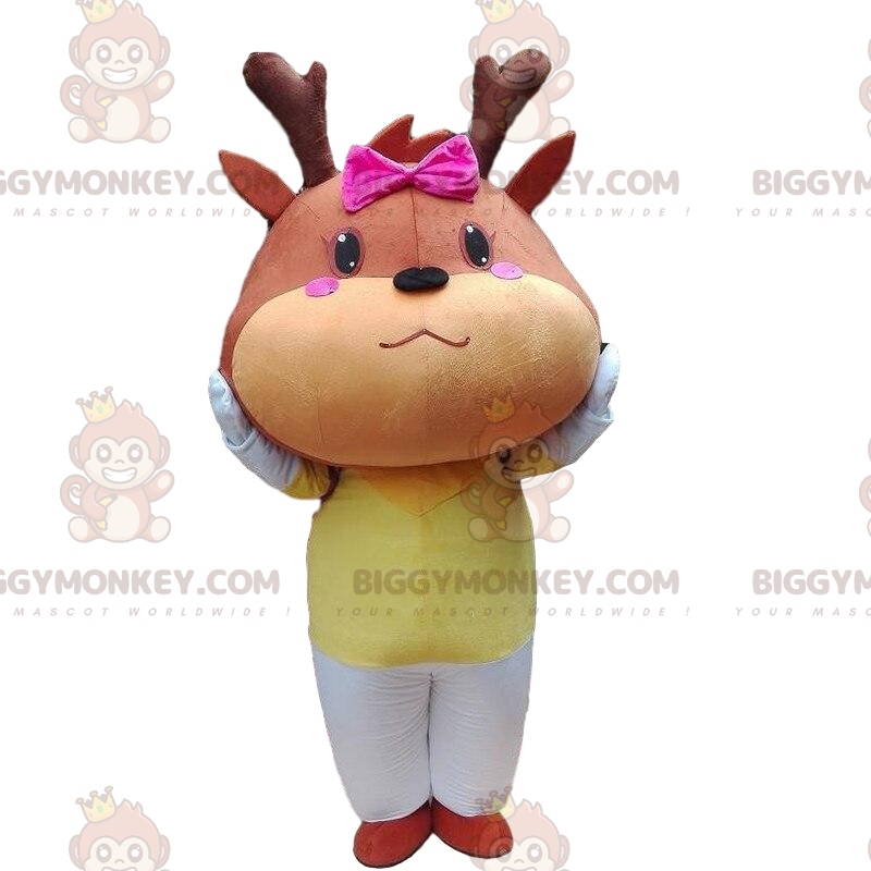 Traje de mascota de ciervo BIGGYMONKEY™, traje de ciervo