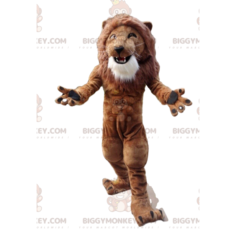 BIGGYMONKEY™ costume da mascotte di leone molto muscoloso, costume da  bodybulder