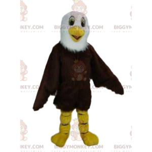 Costume de mascotte BIGGYMONKEY™ d'aigle marron et blanc