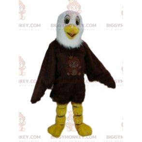 Brauner und weißer Adler BIGGYMONKEY™ Maskottchenkostüm