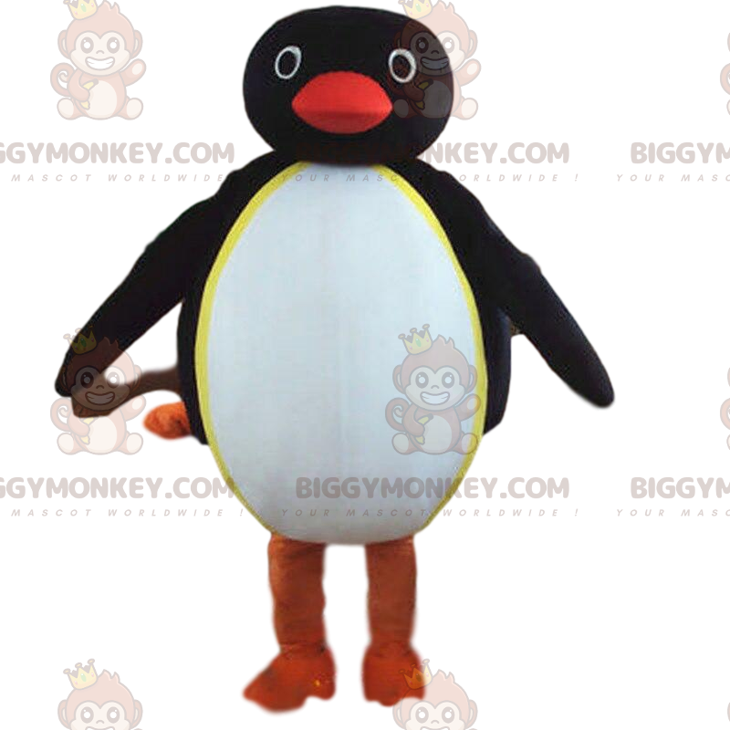 Costume de mascotte BIGGYMONKEY™ de pingouin noir et blanc