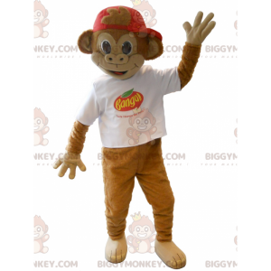 Costume de mascotte BIGGYMONKEY™ de singe marron Banga -