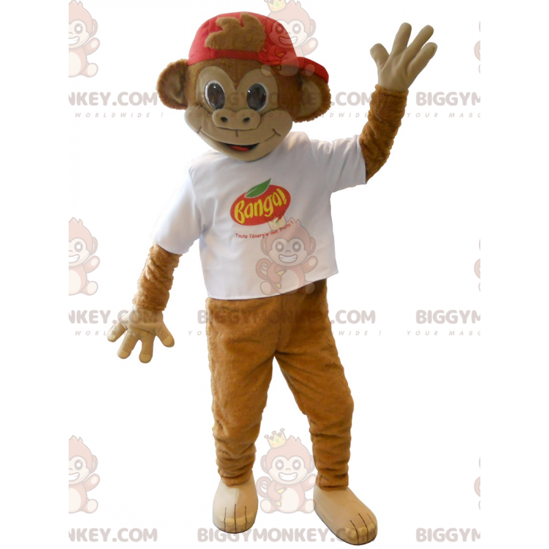 Ruskea Banga Monkey BIGGYMONKEY™ maskottiasu - Biggymonkey.com