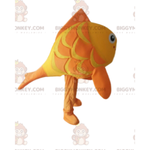 Oranje en gele vis BIGGYMONKEY™ mascottekostuum, gigantische