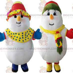 2 πολύχρωμοι χιονάνθρωποι, η χειμερινή μασκότ του BIGGYMONKEY™