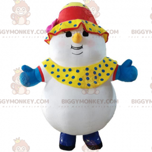 Kostým velkého ženského maskota sněhuláka BIGGYMONKEY™, zimní