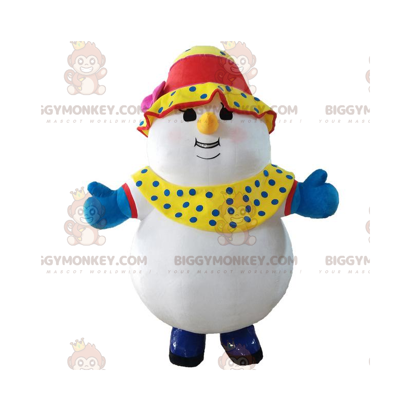 BIGGYMONKEY™ Big Female Snowman Mascot Costume Sizes L (175-180CM)