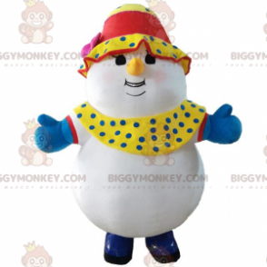 BIGGYMONKEY™ Disfraz de mascota de muñeco de nieve femenino