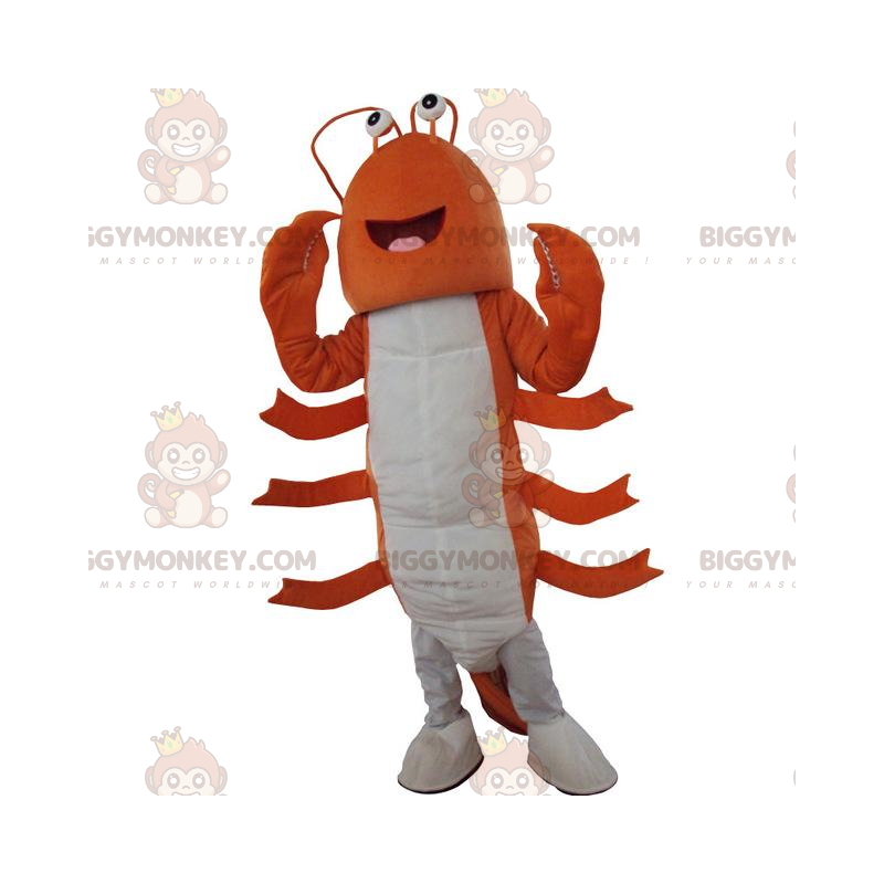 Pomarańczowy i biały kostium homara BIGGYMONKEY™, kostium
