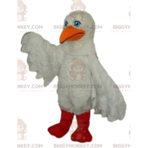 Seagull BIGGYMONKEY™ maskotdräkt, pelikankostym, måskostym -