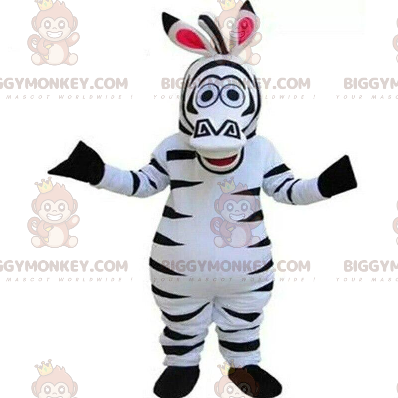 BIGGYMONKEY™ maskotkostume af Marty, den berømte zebra fra