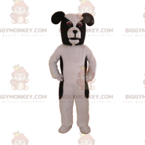 Ασπρόμαυρη στολή μασκότ σκύλου BIGGYMONKEY™, στολή σκυλάκι -