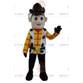 Traje de mascote BIGGYMONKEY™ de Woody, o famoso xerife e