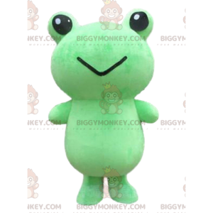 Traje de mascote Big Green Frog BIGGYMONKEY™, Traje de sapo –