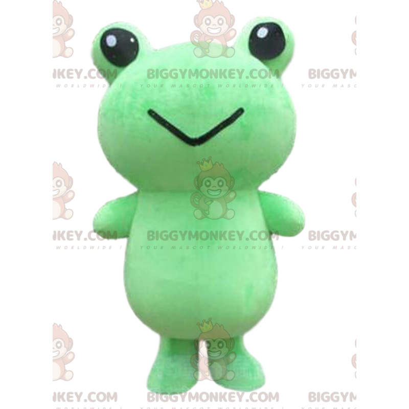 Big Green Frog BIGGYMONKEY™ Mascot Costume, Grodadräkt -