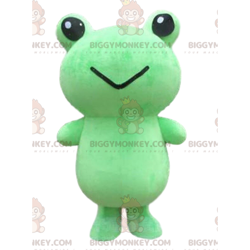 Big Green Frog BIGGYMONKEY™ mascottekostuum, kikkerkostuum -