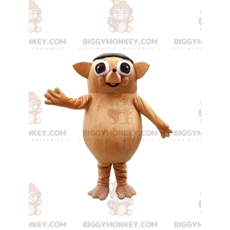 Brunt pindsvin BIGGYMONKEY™ maskot kostume, kæmpe muldvarp