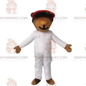 BIGGYMONKEY™ costume da mascotte di orso in tuta, costume da