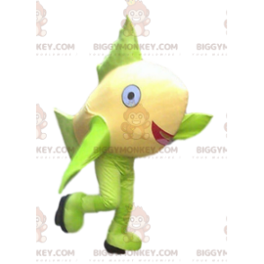 Kostým maskota žluté a zelené ryby BIGGYMONKEY™, kostým obří