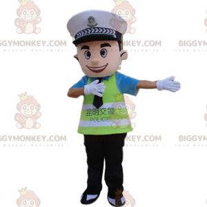 Polizist BIGGYMONKEY™ Maskottchenkostüm, ASVP-Kostüm