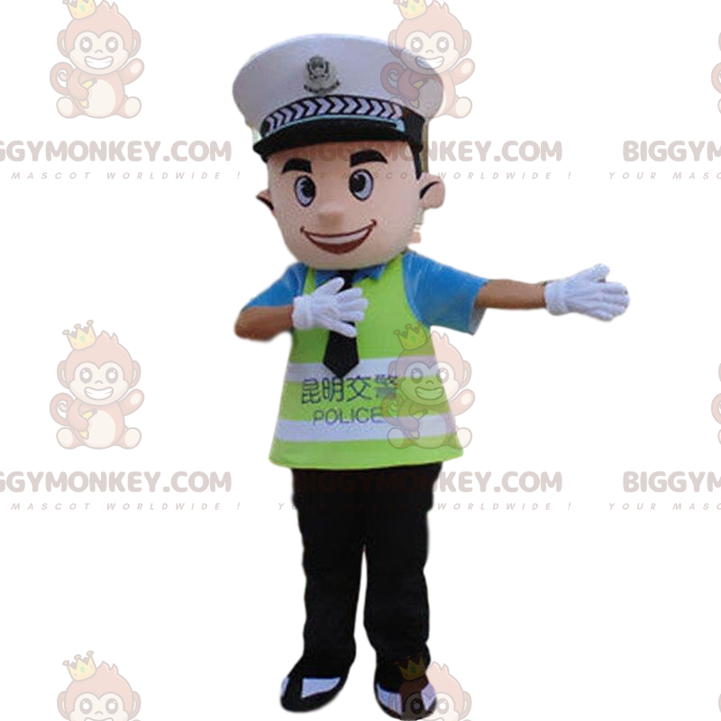 Politieagent BIGGYMONKEY™-mascottekostuum, ASVP-kostuum