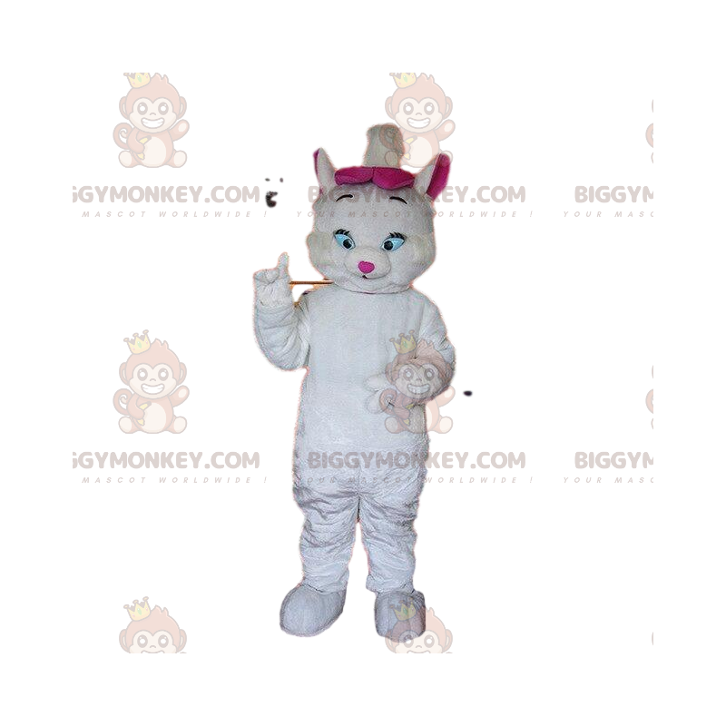 Traje de mascote BIGGYMONKEY™ de Marie, famosa gatinha branca