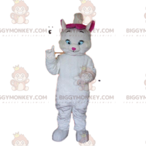 Traje de mascote BIGGYMONKEY™ de Marie, famosa gatinha branca