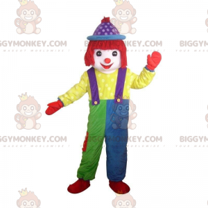 BIGGYMONKEY™ Costume da Clown Multicolore per Mascotte, Costume