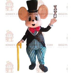Fantasia de mascote elegante de rato BIGGYMONKEY™, fantasia de