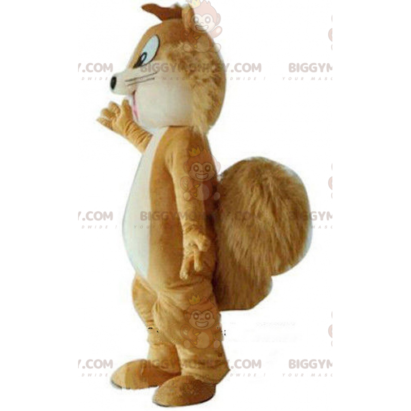 BIGGYMONKEY™ Costume da mascotte scoiattolo marrone bicolore