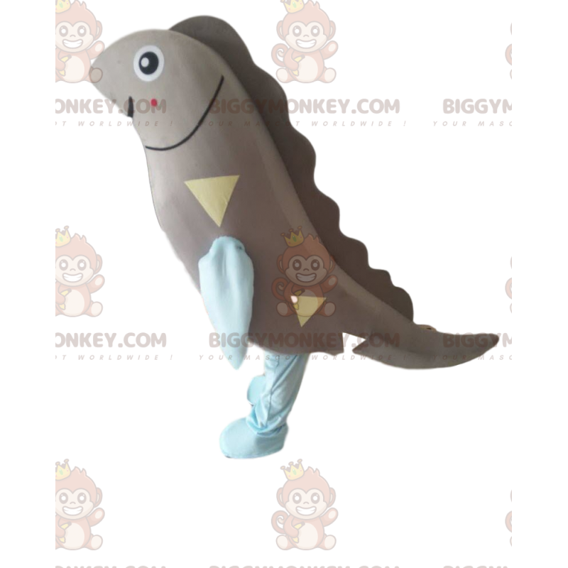 Sardine BIGGYMONKEY™ mascot costume, gray fish costume, giant –