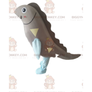 Sardine BIGGYMONKEY™ mascot costume, gray fish costume, giant -