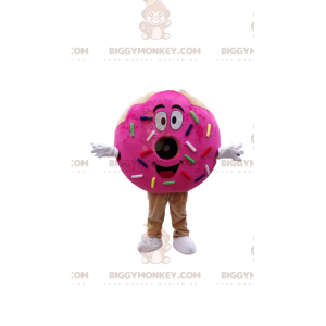 Στολή μασκότ BIGGYMONKEY™ Pink Donuts, γιγάντια στολή γλυκού