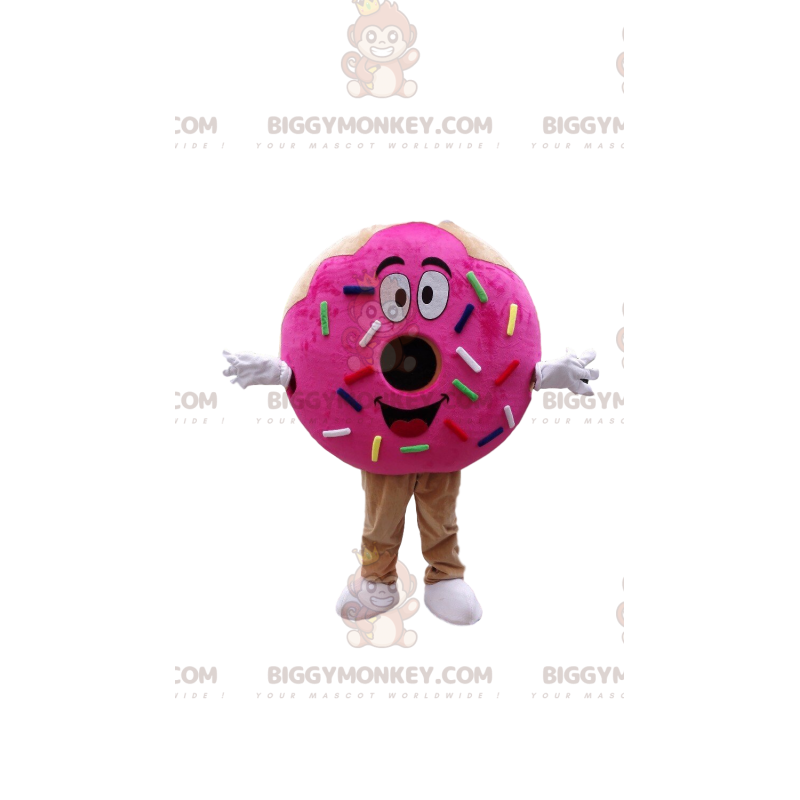 Kostým maskota Pink Donuts BIGGYMONKEY™, kostým obřího sladkého