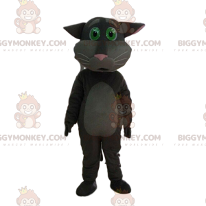 Costume mascotte BIGGYMONKEY™ gatto grigio dall'aspetto