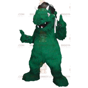 Disfraz de mascota monstruo dinosaurio verde BIGGYMONKEY™ -