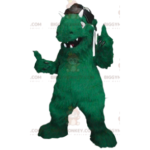 Grünes Dinosaurier-Monster BIGGYMONKEY™ Maskottchen-Kostüm -