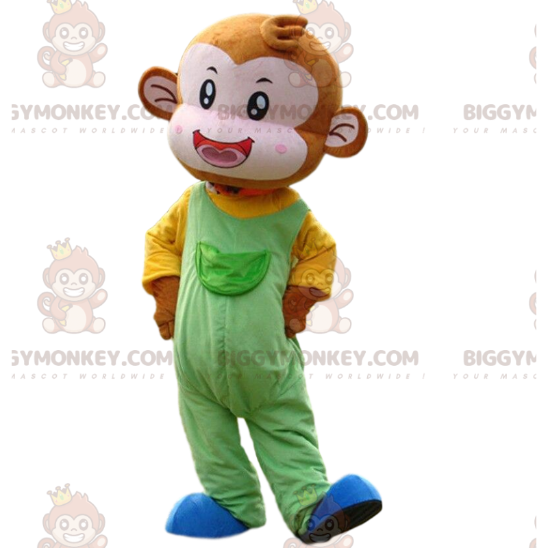 Giant colorful monkey BIGGYMONKEY™ mascot costume, little