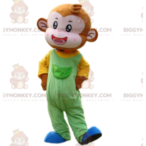 Kæmpe farverig abe BIGGYMONKEY™ maskot kostume, lille abe
