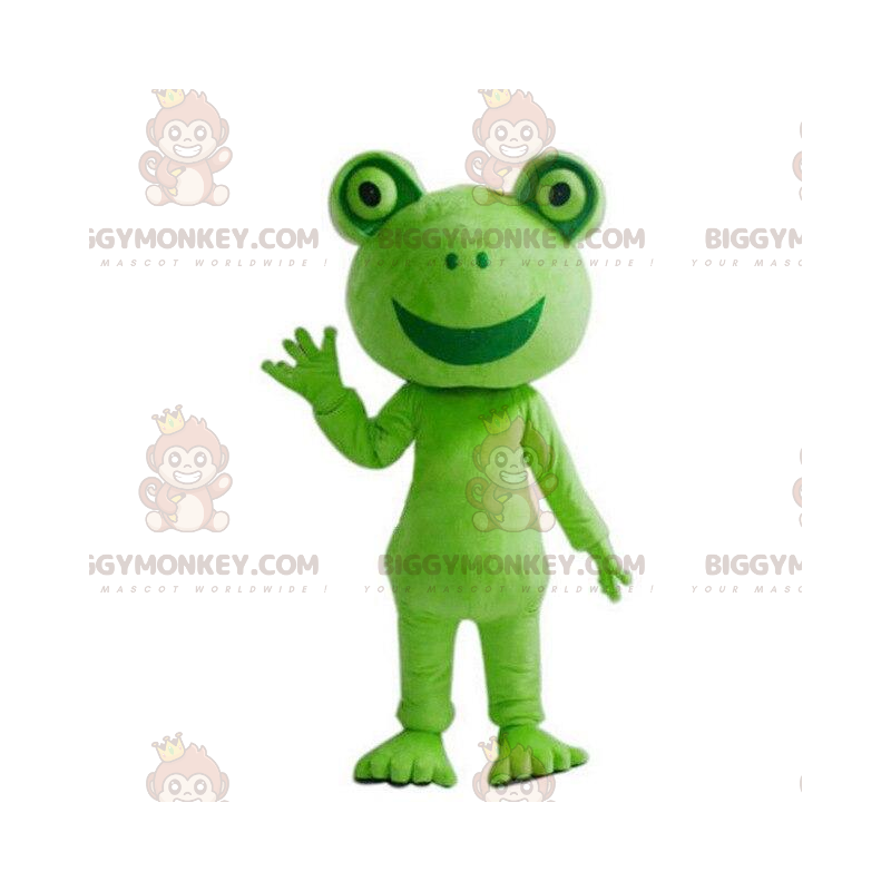 Costume de mascotte BIGGYMONKEY™ de grenouille verte géante et
