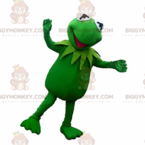 Traje de mascote BIGGYMONKEY™ de Kermit, o famoso sapo verde