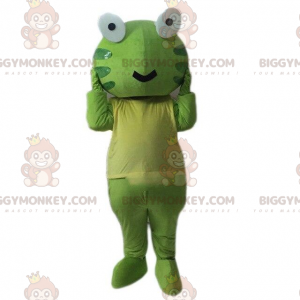 Costume da mascotte BIGGYMONKEY™ rana verde, travestimento da