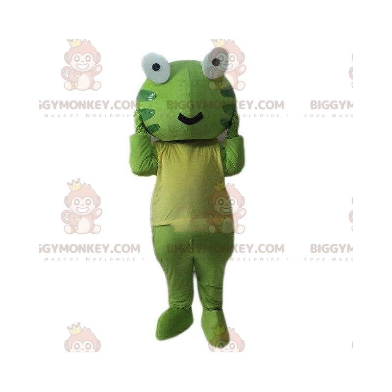 Green Frog BIGGYMONKEY™ Maskottchenkostüm, Green Toad Fancy