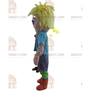 Blond pojke BIGGYMONKEY™ maskotdräkt, kostym för ung man -