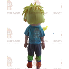 Blonder Junge BIGGYMONKEY™ Maskottchenkostüm, Kostüm für jungen