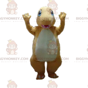 Costume da mascotte drago arancione BIGGYMONKEY™, costume da