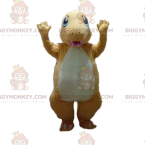 Traje de mascote de dragão laranja BIGGYMONKEY™, fantasia de