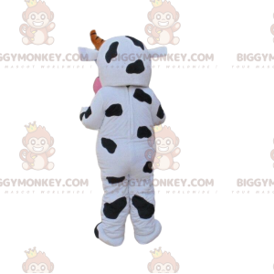 Costume de mascotte BIGGYMONKEY™ de vache blanche et noire