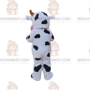 Kostým maskota bílé a černé krávy BIGGYMONKEY™, kostým z hovězí